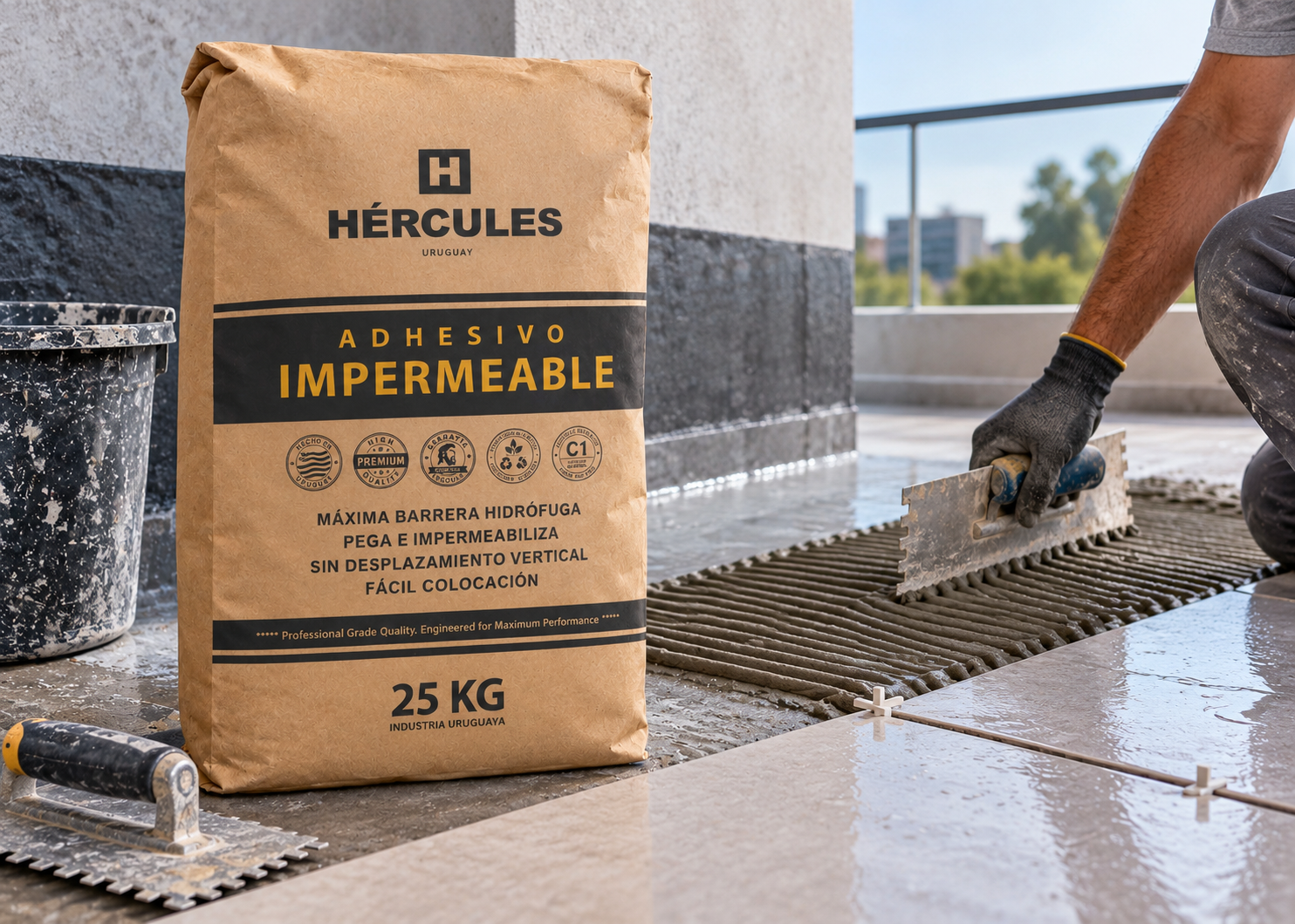 Adhesivo Impermeable Hércules para cerámicos