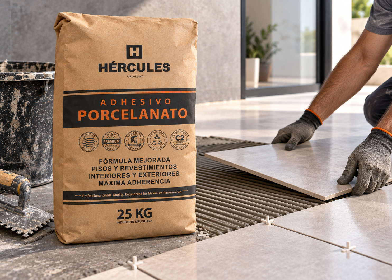 Bolsa de Adhesivo Porcelanato Hércules